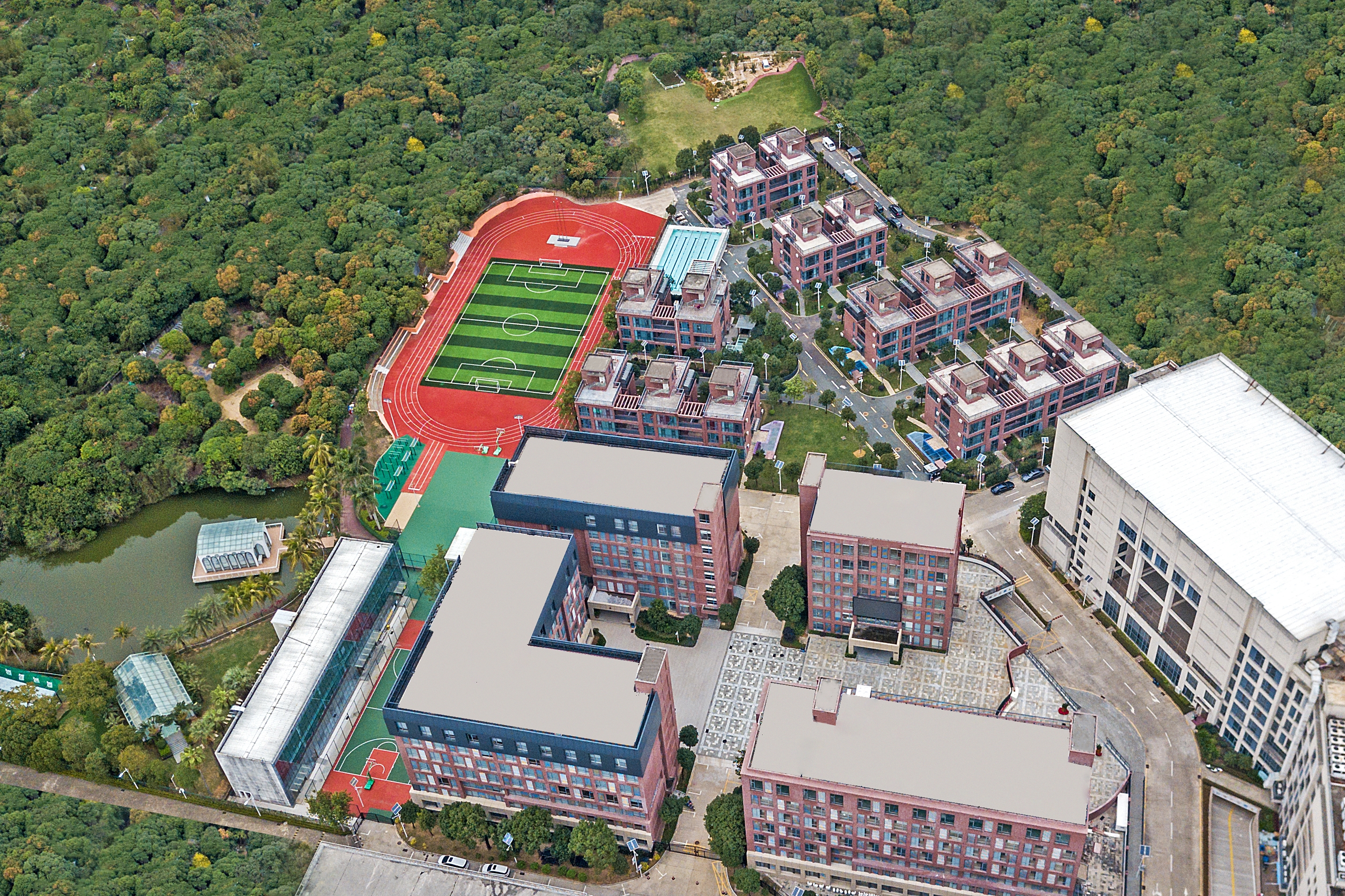 学校鸟瞰图